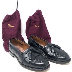 Allen Edmonds Cody Kiltie Tassel Loafer Mens Sz 8.5 E Black Leather Slip On USA